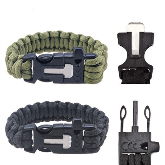 Survival Kits Flint Scraper Whistle Buckle
